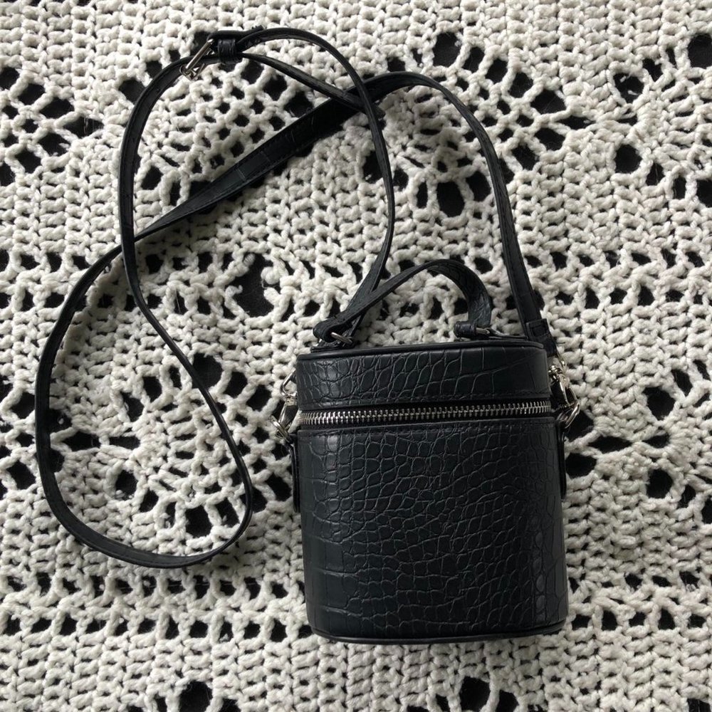 Structured Black and Silver Bag